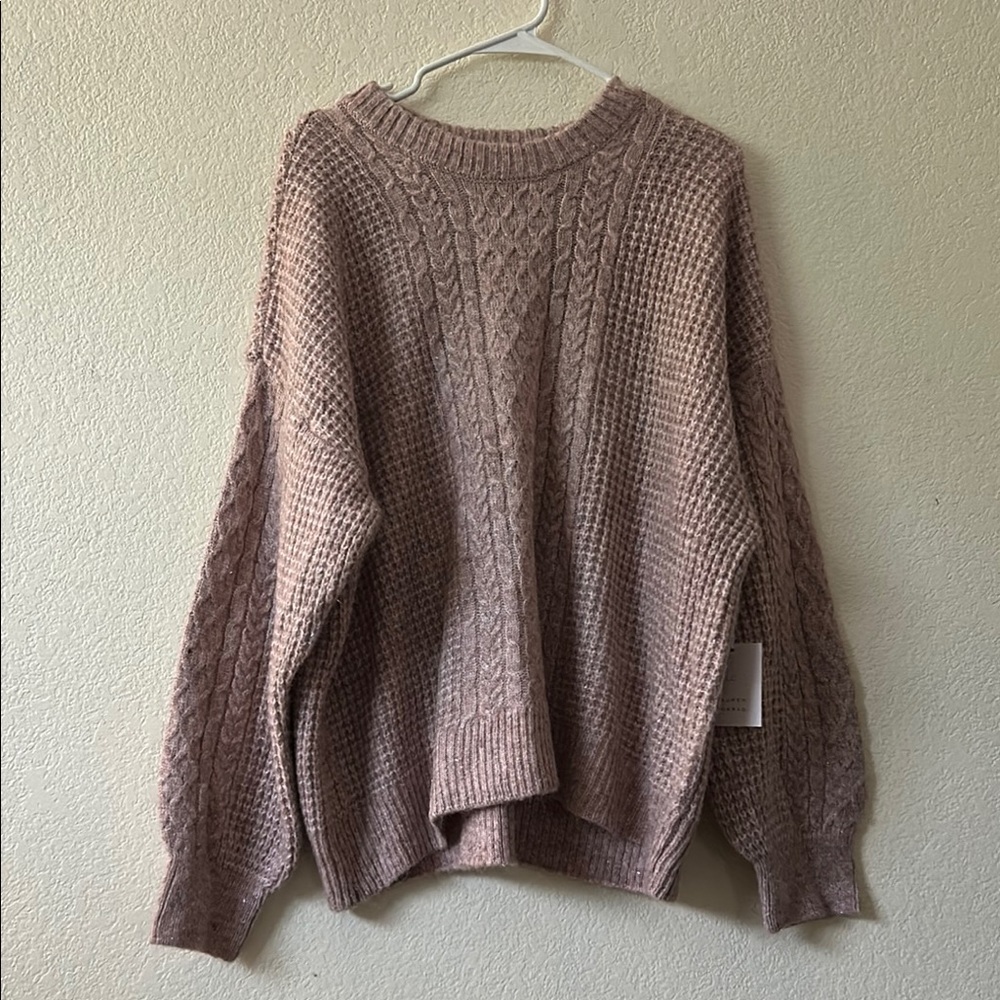 Lauren Conrad Light pink Cableknit Sweater